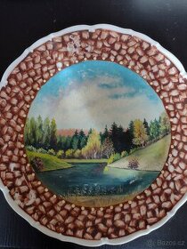 Ručně malované porcelánové talíře krajina