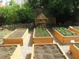 modřínové vyvýšené záhony -2x1x0,4 m- modřín 4,5 cm