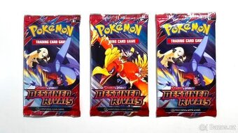 Pokemon Destined Rivals 3x booster, nerozbalený