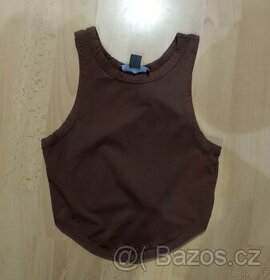 Crop top hnědý