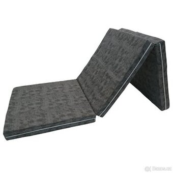 Skládací matrace SPIRALY 60x190 cm - tmavě šedá - 2 kusy