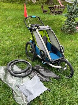 Thule chariot sport + jogging set, pláštěnky, držák na pití