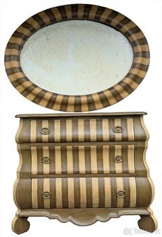 Luxusní komoda a rám zrcadla Theodore Alexander