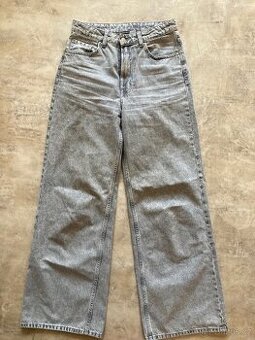 H&m džíny šedé s vyšším pasem vel 38