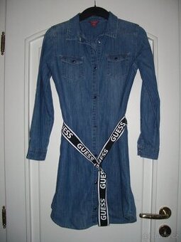 Dívčí džínové šaty zn.GUESS vel.158/164 TOP stav