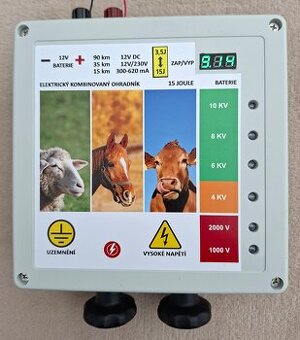 Prodám elektrický ohradník, zdroj. KOMBI 12V/230V 15J