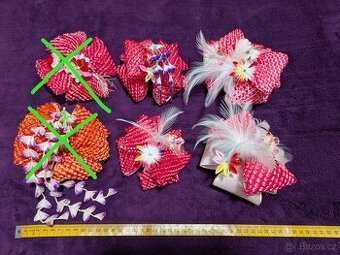 Japonské ozdoby do vlasů - růžové