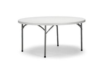 Zahradní kulatý skládací stůl - průměr 154cm, 6ks