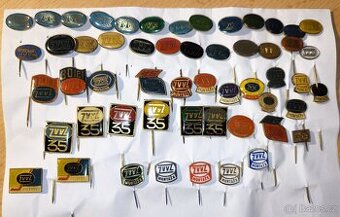 Sběratelské odznaky ZVVZ - 54 kusů.