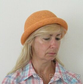 Rozverný letní klobouček - buřinka oranžová. - 1