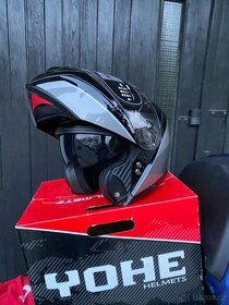 Moto helma Yohe 950 - 16 černo/ šedá - S