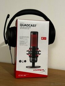 Mikrofon HyperX QuadCast a sluchátka HyperX Cloud Stinger