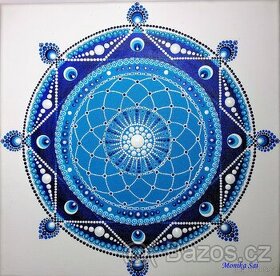 Mandala " Modrá" čistoty a harmonie v duši