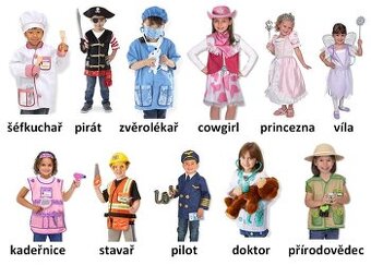 karnevalové kostýmy Melissa-Doug - různé druhy