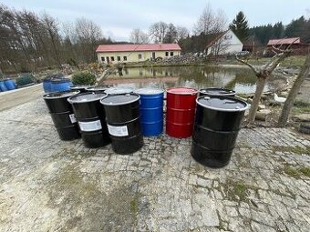 PRODÁM NOVÉ A ČISTÉ KOVOVÉ SUDY 200 L - 1