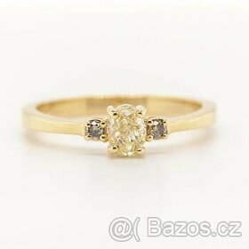 14K prsten s diamanty 0,45ct - certifikát AIG