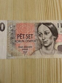 Bankovka 500 Kč, již neplatná, série C71 - 1