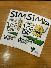 SIM karta - se sousedními čísly, hezká čísla, SIM