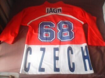 Starý hokejový reprezentační dres Jaromíra Jágra