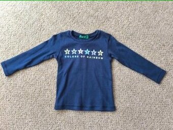 Dětské tričko zn. Benetton, tm. modré - vel. 68