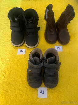 Zimní boty vel. 23 a 26