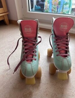 trekové brusle - Rio - Roller Script Teal/Coral