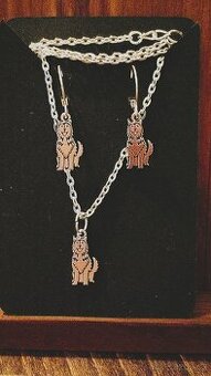 Řetízek a náušnice pes pejsek