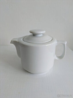 Konvička na čaj G. Benedikt (retro), bílý porcelán