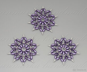 velké fialové hvězdy sada