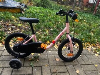 Dětské kolo Btwin 2v1 14” + kolečka + helma