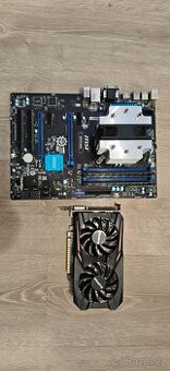 Základní deska msi+cpu intel core i7+gfx gti 1050ti chladič