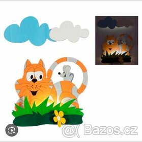 Nástěnné svítidlo pro děti Kočka LED 1 W