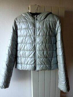 Bunda crop s kapucí vel. 170