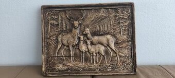 Drevený obraz Myslivské motívy 39×30cm