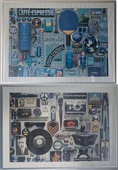 Dva obrázky v rámu na stěnu