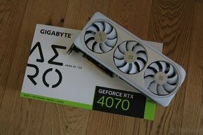 Špičková herní grafická karta GIGABYTE RTX 4070 AERO OC 12