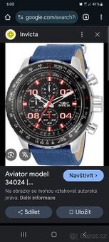Invicta Aviator model 34024...Limited edition 1002/3500