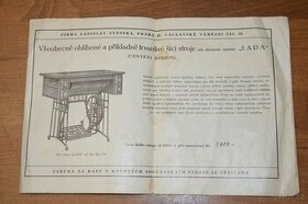 Katalog šicích strojů firmy Ladislav Švestka