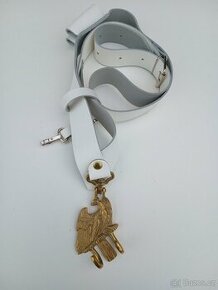 Klasický kožený pochodový bandalír na malý bubínek - 1