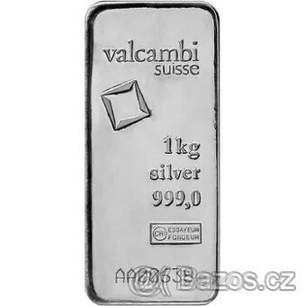 Valcambi stříbrný slitek 1kg