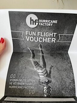 Poukaz do Hurricane factory - 2 lety ve větrném tunelu pro 1