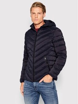 GUESS   PADDED PÁNSKÁ NAVY STYLOVÁ SLIM BUNDA-L