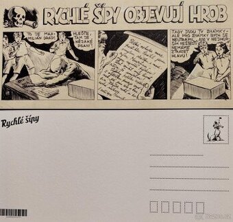 Prodám černobílé pohlednice Rychlé Šípy