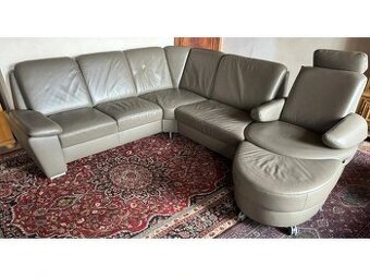 Luxusní rohová kožená sedací souprava, 2971