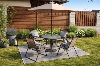 Luxusní sada nabytku Hawai 6ks-4ks židle/ stůl/ slunečník