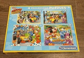 4x Puzzle Mickey and Roadster racers