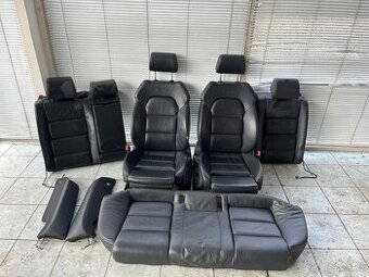 Černé kožené sedačky s-line audi a6 4f