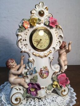Porcelánové hodiny Dresden Germany