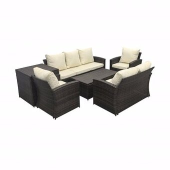 Set zahradního nábytku stolek, 2 x křesla, 2 x sedačka