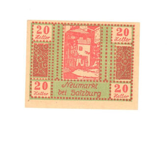 20 Heller Neumarkt bei Salzburg,nouzová b.,1920 Rakousko